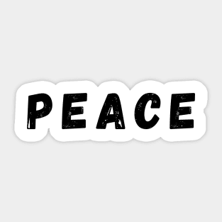 Peace - Black Sticker